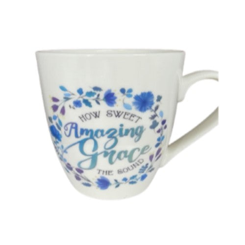 Ceramic Coffee Religious Mug - Amazing Grace How Sweet The Sound