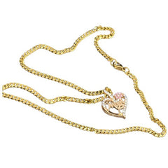 Mom loves gold plated pendant w/Cuban chain