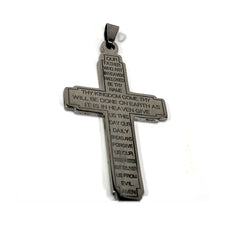 Sterling Silver Cross Pendant with Cuban Chain - Unisex Elegance